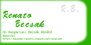 renato becsak business card