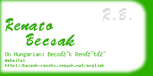 renato becsak business card